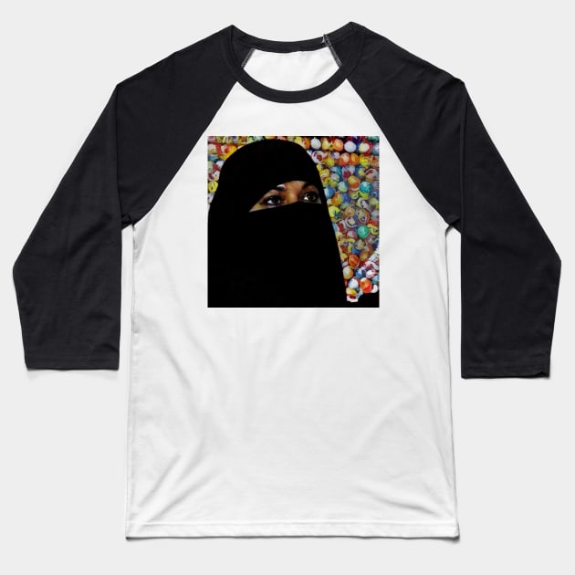 Hijabi marble Baseball T-Shirt by Donkeh23